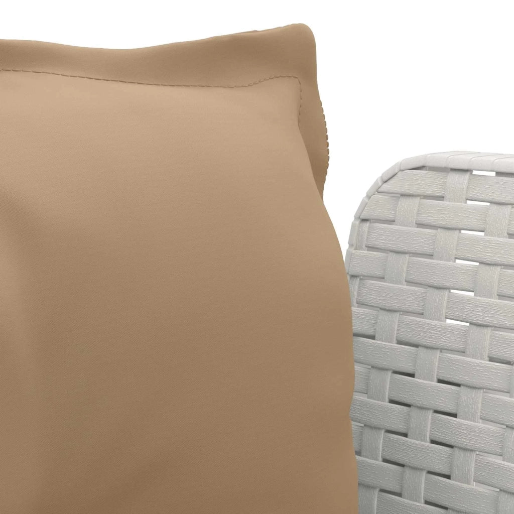 Sedia da giardino-Poltrona a 1 Posto con Cuscini Aspetto Rattan PP Bianco 626405