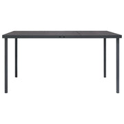 Tavolo da Pranzo per Esterni Antracite 150x90x74 cm in Acciaio 313087