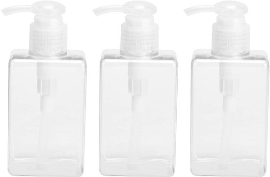 Set di tre flaconi da viaggio 150 ml - Dispensatore portatile - Riempibile - Senza BPA - Ideale per creme e sieri - Flaconi da viaggio