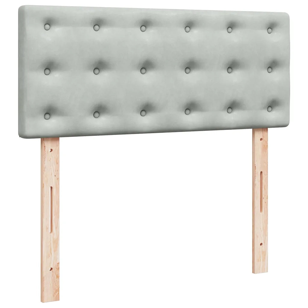 Struttura Letto Pouf con Materasso 120x200 cm Velluto 3312758