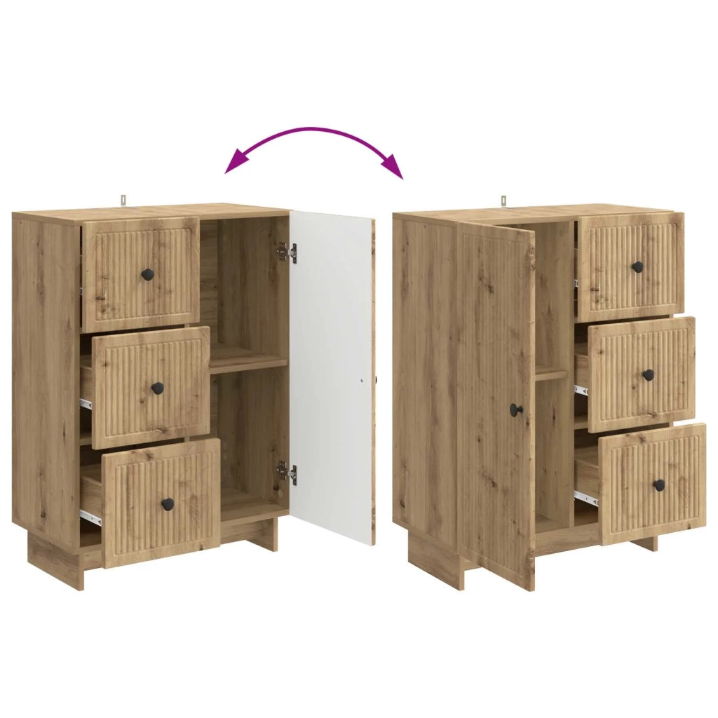 Credenza con cassetto Rovere Artigianale 66 x 34,5 x 90 cm 893944