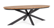 Tavolo da Esterno 218x115x75h cm in Alluminio Zelmar Naturale e Antracite