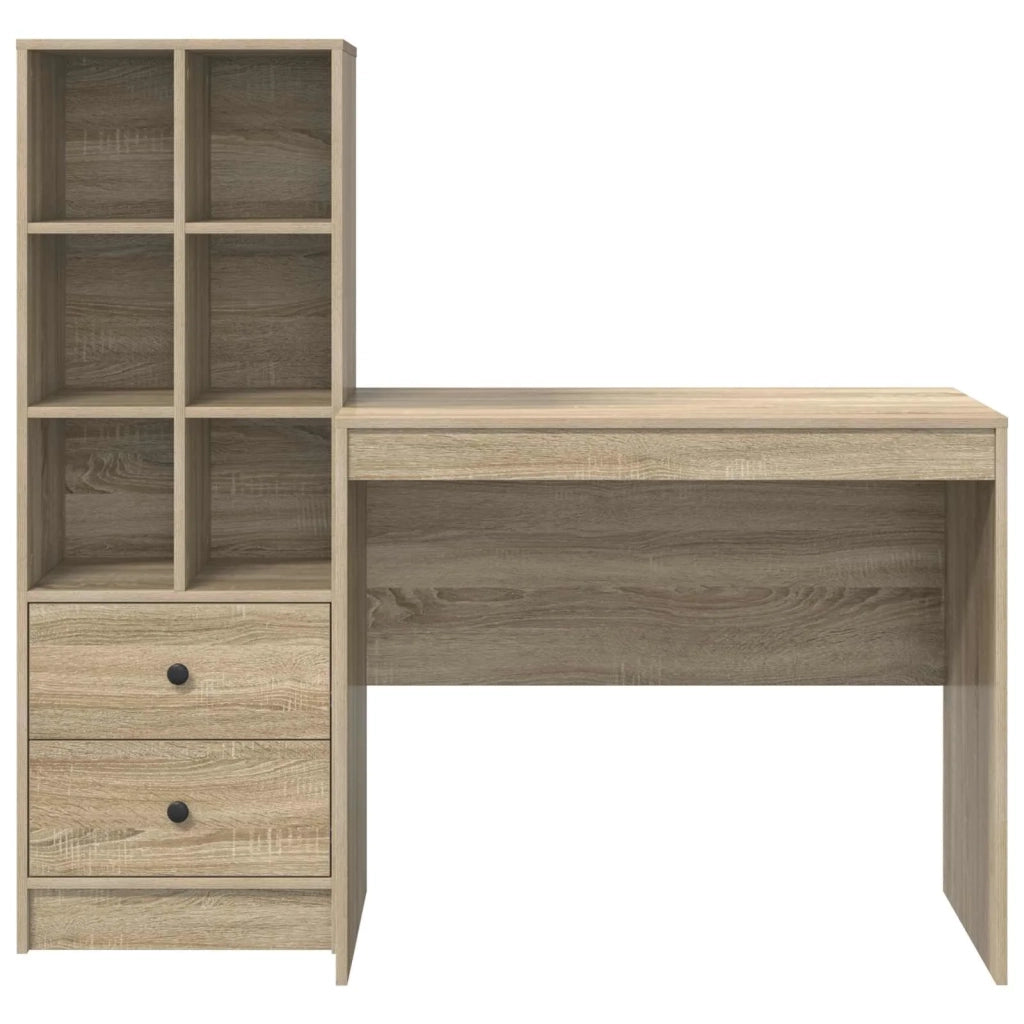 Scrivania con cassetto con lo scaffale 2 pcs Rovere Sonoma 3337363