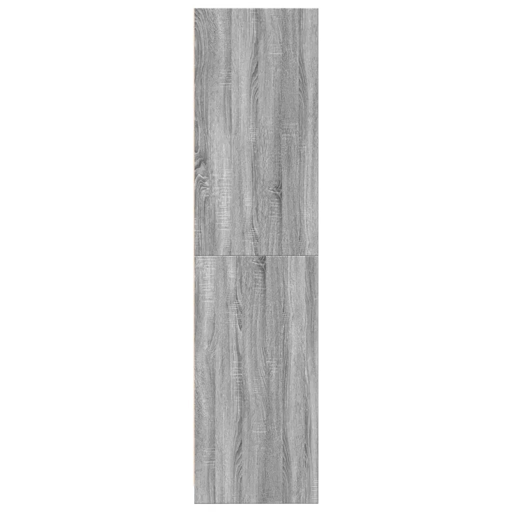 Armadio Grigio Sonoma 80x50x200 cm in Legno Multistrato