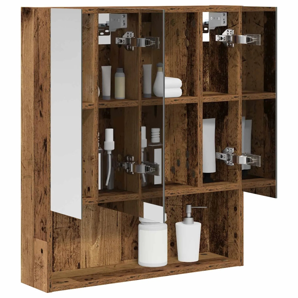 Mobiletto per specchio da bagno Legno vecchio 60 x 14.5 x 70 cm 889189