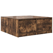 Tavolino da salotto | Tavolino da caff¨¨ | Tavolino da Soggiorno con Cassetti Rovere Fumo 100x100x40 cm