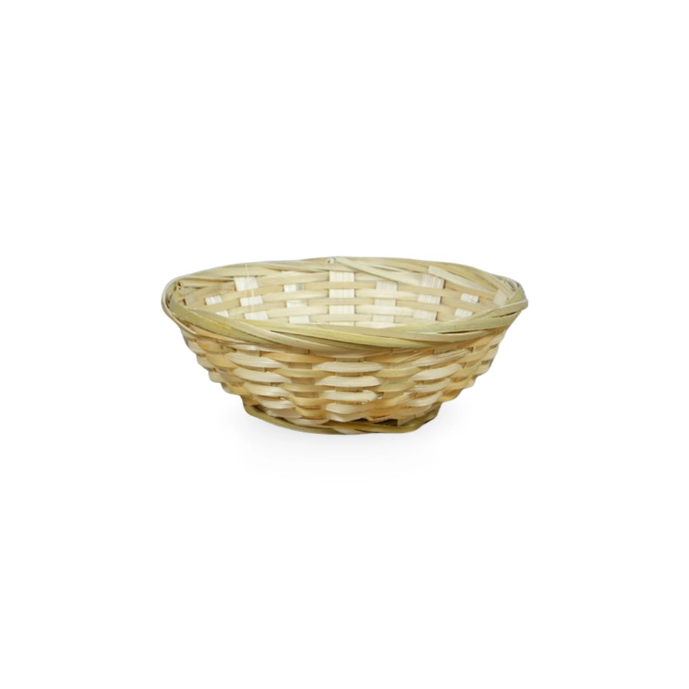 Ceste Cestini espositore intrecciati rotondi x10 fibra naturale cm 15 x 15 x h 6