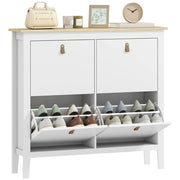 Scarpiera con cassetti e ante ¨C zephmum ¨C bianco 80x40x105 cm