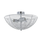 Plafoniera Italux Formo cromo 40cm 3xE27 soffitto tonda