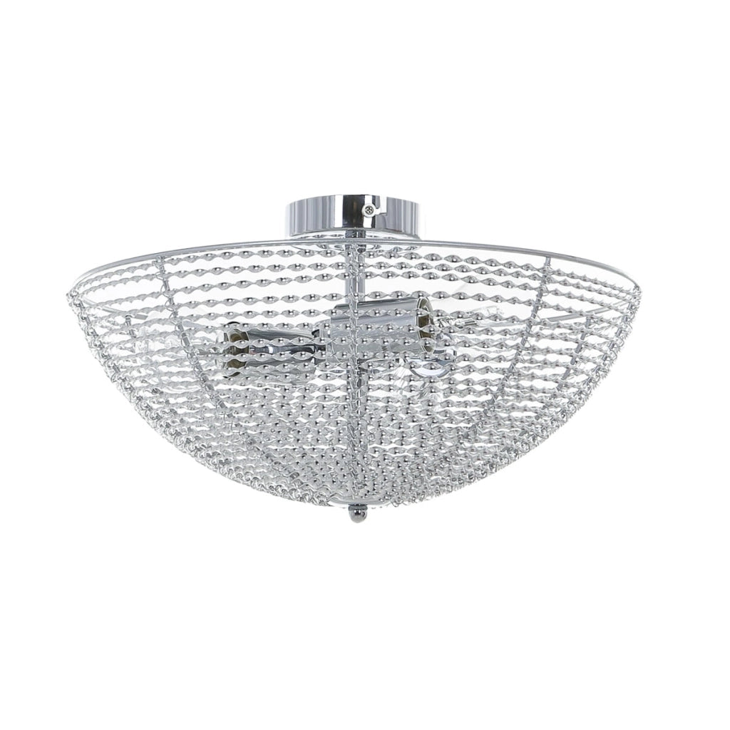 Plafoniera Italux Formo cromo 40cm 3xE27 soffitto tonda