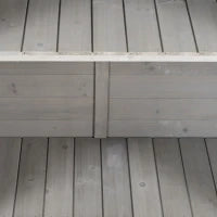 Armadio da Giardino Rimessa per Attrezz con Ripiano, Porte Persiane, Tetto in Bitume, Legno di Abete, 87L x 46.5l x 96.5H cm, Grigio