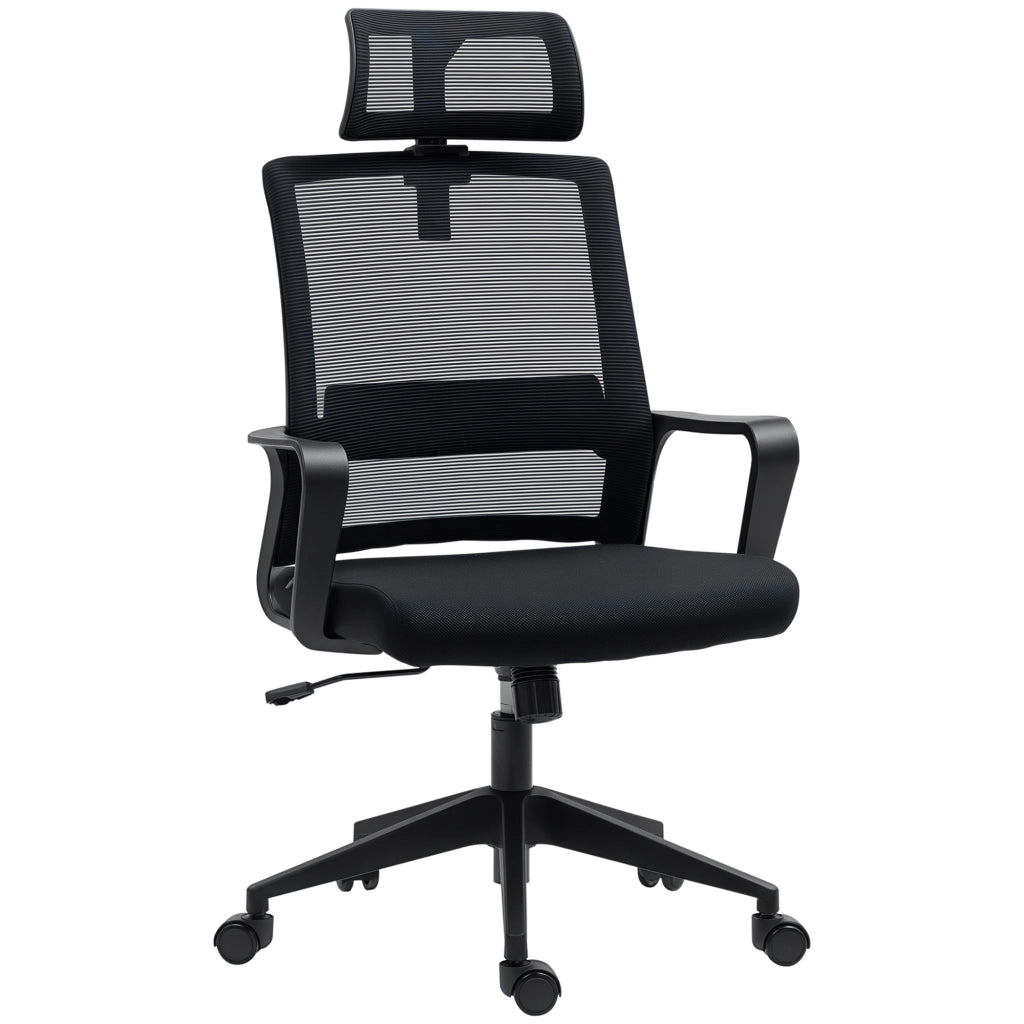 Sedia da Ufficio Regolabile con Poggiatesta ¨C Minimal ¨C Nero