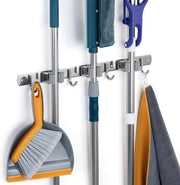 Apparecchio per attrezzi da parete, Orefice per attrezzi da parete per cucina, bagno e giardino, Materiale: acciaio inossidabile, Antiscivolo, Apparecchio da parete con 3 contenitori e 4 ganci.