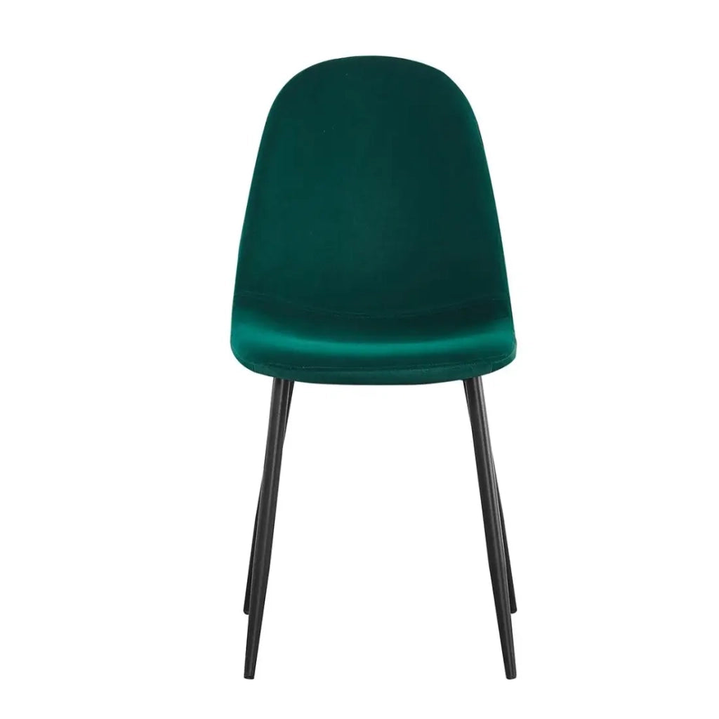 Sedia design BOYLD – Velluto verde e piedi neri – Comfort e stile moderno