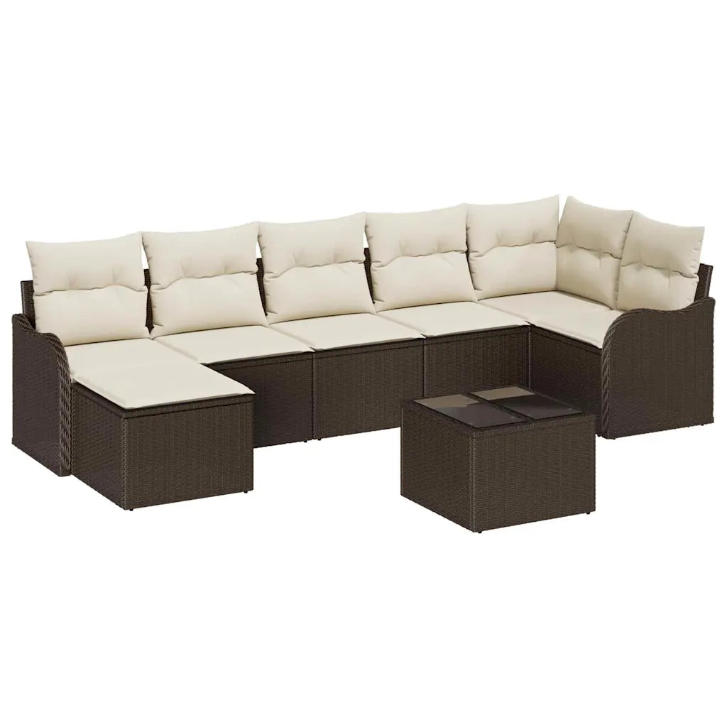 Set Divano da Giardino Marrone polyrattan 3345798