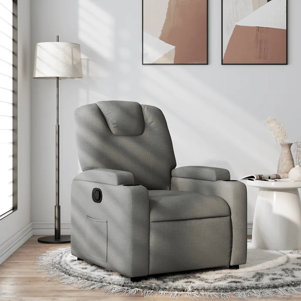 Divano Sedia-Poltrona reclinabile in tessuto grigio scuro 656862