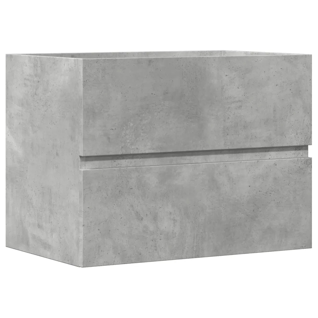 Mobiletto da bagno salvaspazio di design 60 x 38 x 45 cm facile da riporre in legno composito grigio cemento 02_0050815