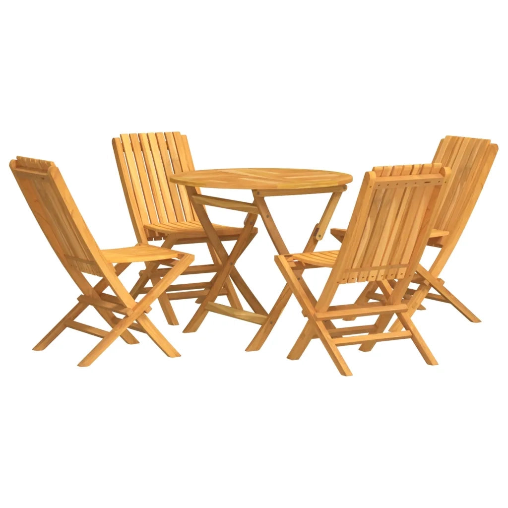 Set da Pranzo per Giardino 5 pz in Legno Massello di Teak 3155018