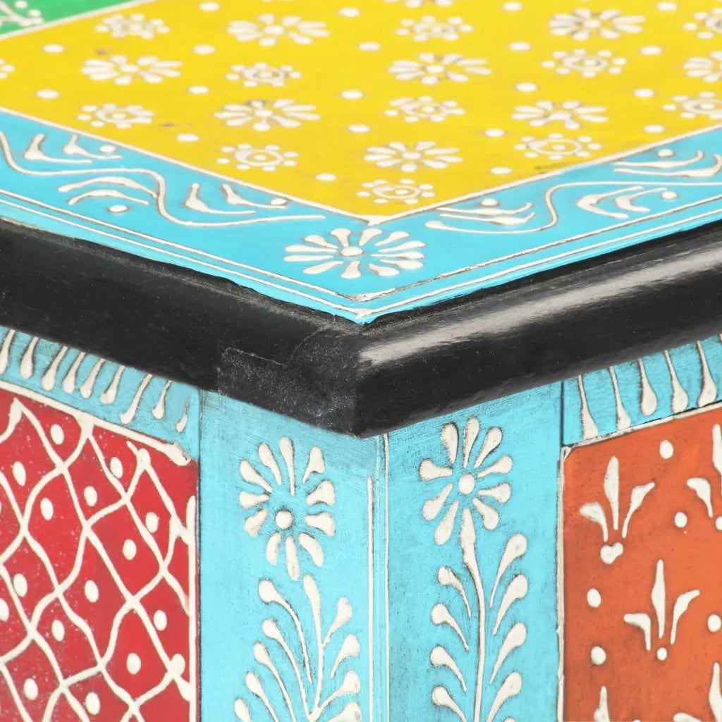 Tavolo Consolle Dipinto a Mano 80x35x75 cm in Legno di Mango cod mxl 64081