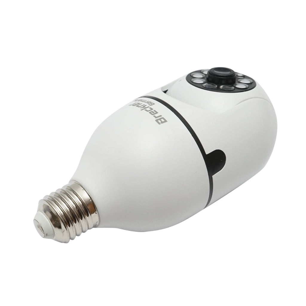 Telecamera di sorveglianza smart-bulb 2 MP, rotazione 360° PTZ, P2P WIFI 2.4GHz, tipo lampadina E27 con sensore di movimento e applicazione iCSee