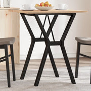 Tavolo da Pranzo Telaio a Y 70x70x75 cm Legno Pino e Acciaio