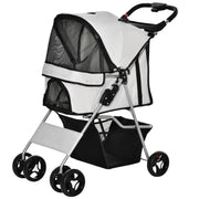 Carrello per cani pieghevole impermeabile ¨C zephmum ¨C 77x45x99,5 cm grigio