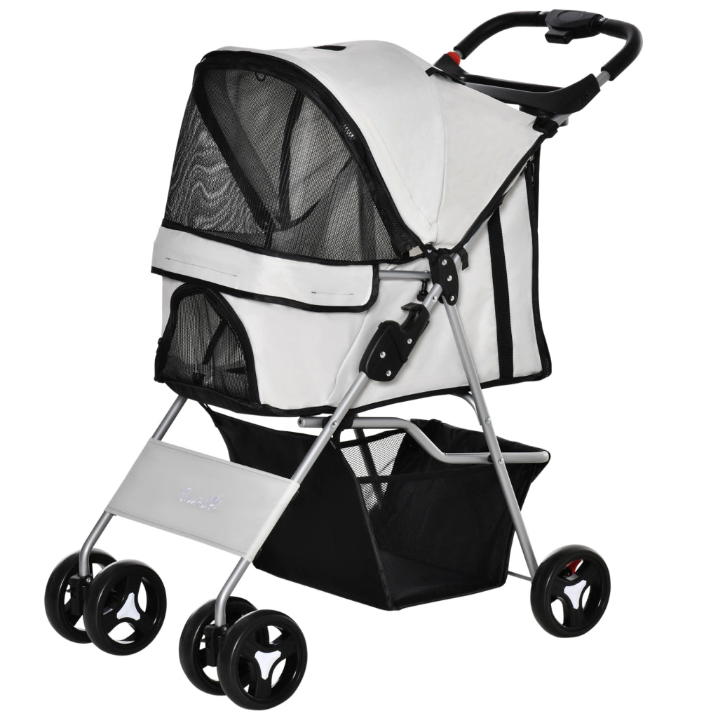 Carrello per cani pieghevole impermeabile ¨C zephmum ¨C 77x45x99,5 cm grigio