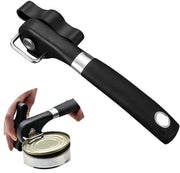Apri lattine - Apri lattine - Sicuro - Apri lattine e tutto - Apri senza bordi taglienti - riutilizzabile - Apri lattine - apri lattine per anziani - Accessori cucina - Inox - Silicone - Nero