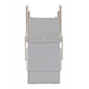 Lettino Prendisole da Giardino 181x60xH39 cm in alluminio ecru Bagnino