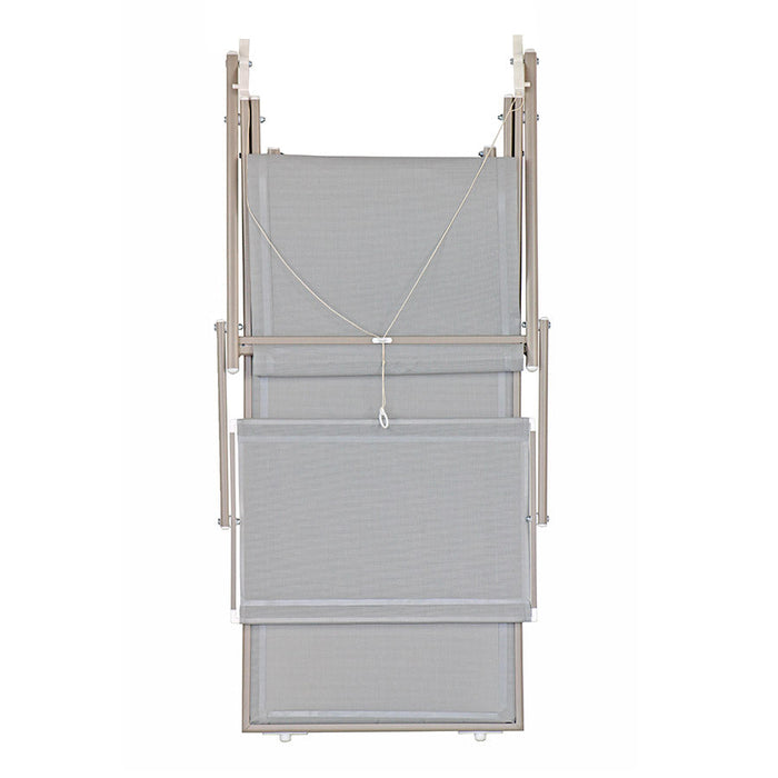 Lettino Prendisole da Giardino 181x60xH39 cm in alluminio ecru Bagnino