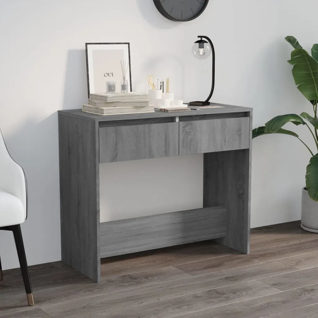 Tavolo Consolle | Tavolo d'Ingresso Grigio Sonoma 89x41x76,5 cm in Acciaio