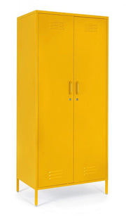 Armadio 2 Ante 50x80x185 cm Cambridge in Acciaio Giallo