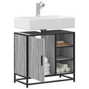 Mobile Lavabo Bagno Grigio Sonoma 65x33x60 cm Legno Multistrato 849287