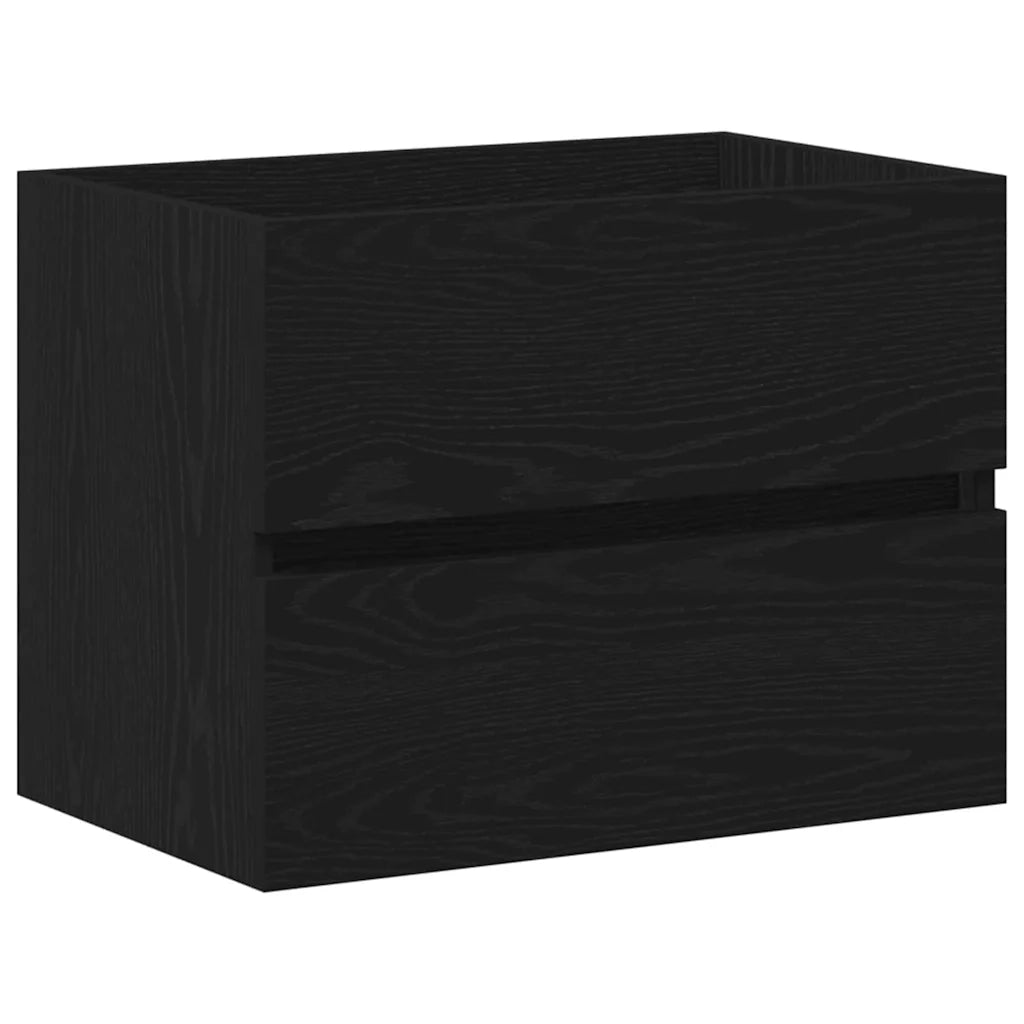 Armadio per Lavabo da Bagno Rovere Nero 60 x 39 x 62 cm 3333143