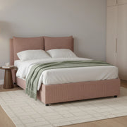 Newton, Letto Piazza e Mezza Sfoderabile Made in Italy, Rosa