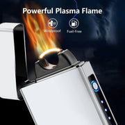 Accendino a Plasma - USB Ricaricabile - Impermeabile - Elettrico - Per Candele - Argento
