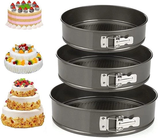 Set di forme per torte - Rondi 24 cm, 26 cm, 28 cm - Forme per torte a cerniera