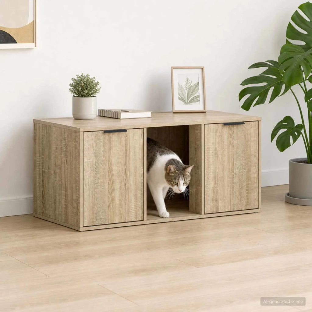 Mobile per gatti Rovere Sonoma 100 x 49 x 45 cm 8014761