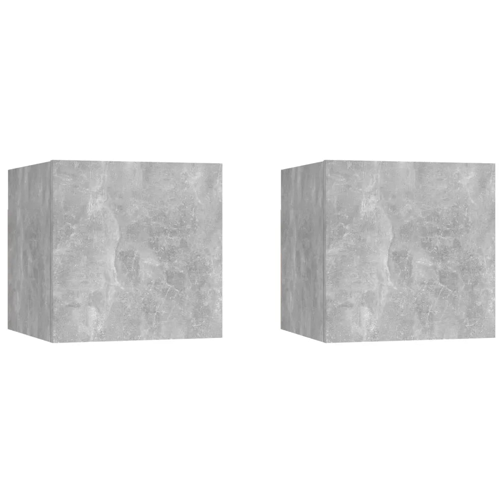 Comodini Grigio Cemento 2 pz 30,5x30x30 cm in Truciolato cod mxl 64432