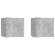 Comodini Grigio Cemento 2 pz 30,5x30x30 cm in Truciolato cod mxl 64432