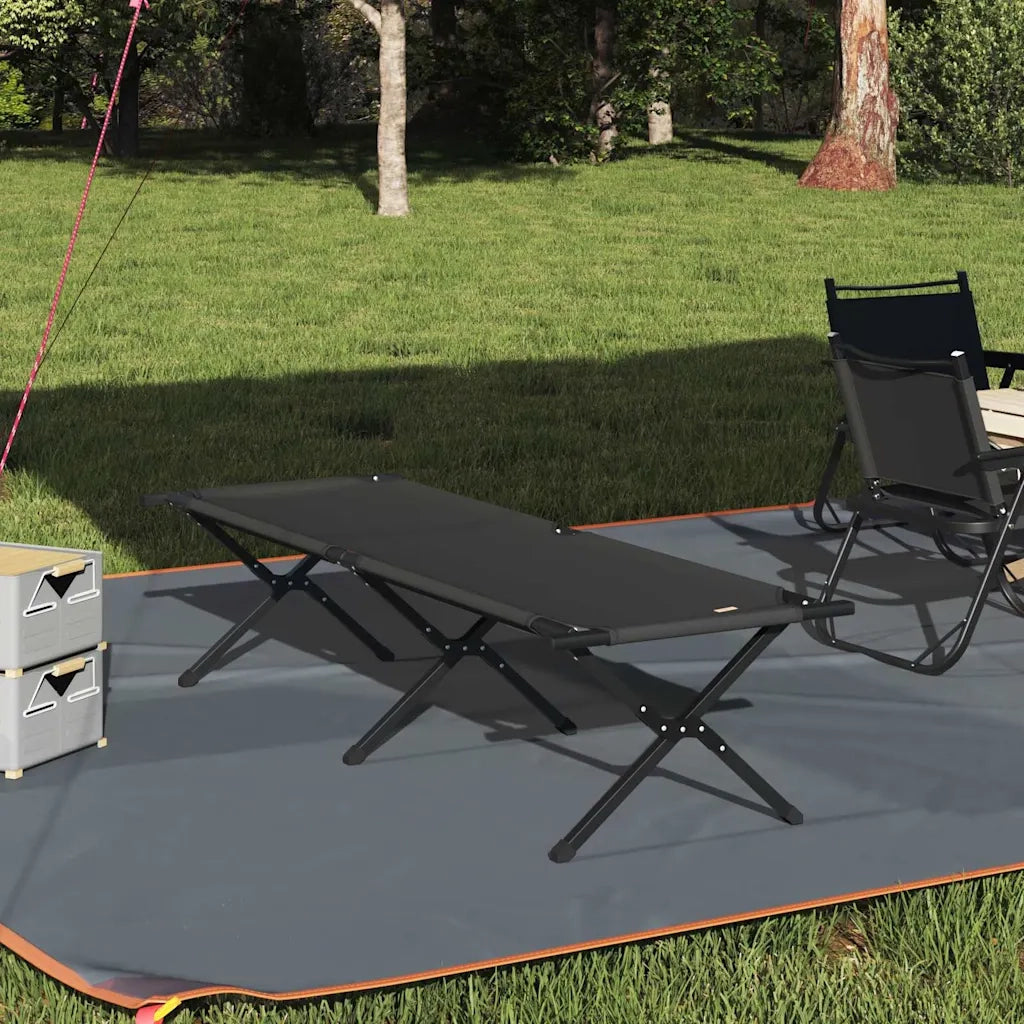 Letto da campeggio pieghevole Nero 193 x 69 x 45 cm CFW6922335