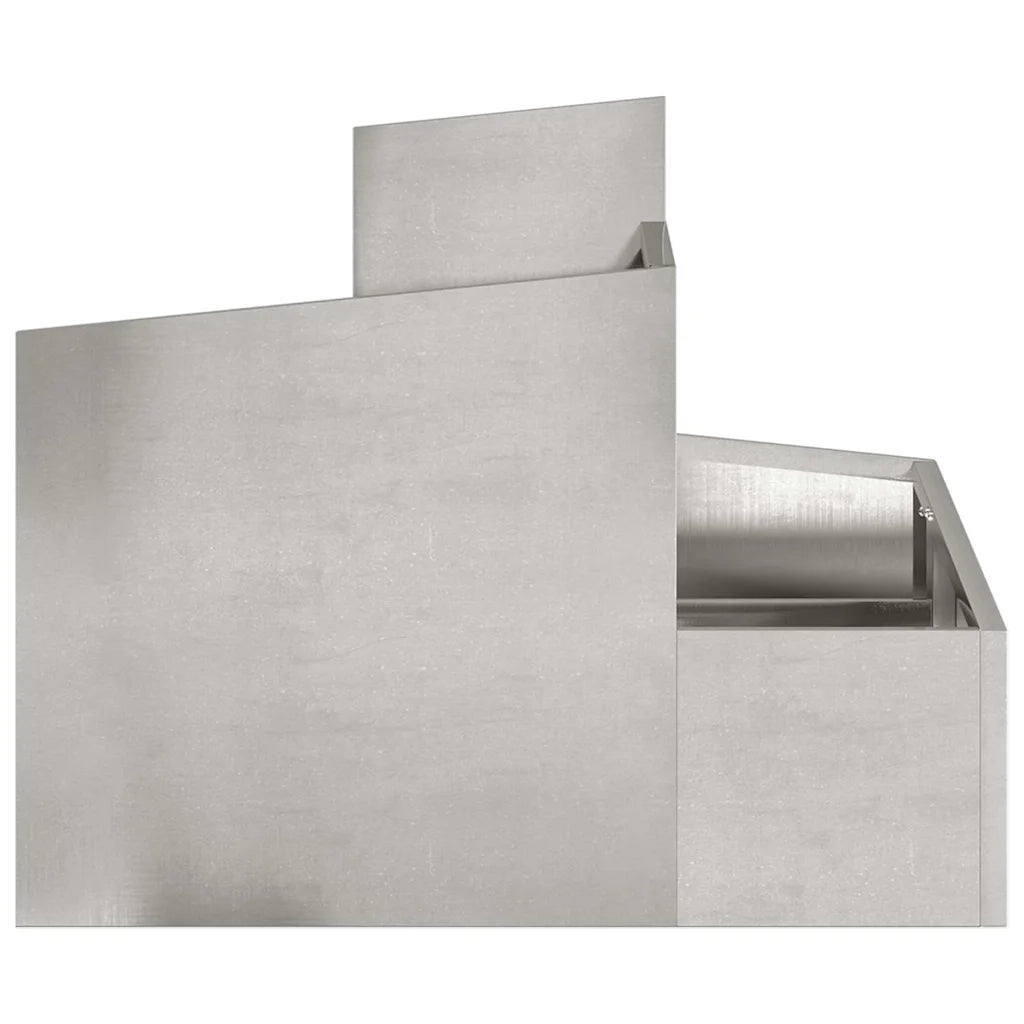 Vaso da giardino Argento 60 x 60 x 50 cm Acciaio inossidabile 873575