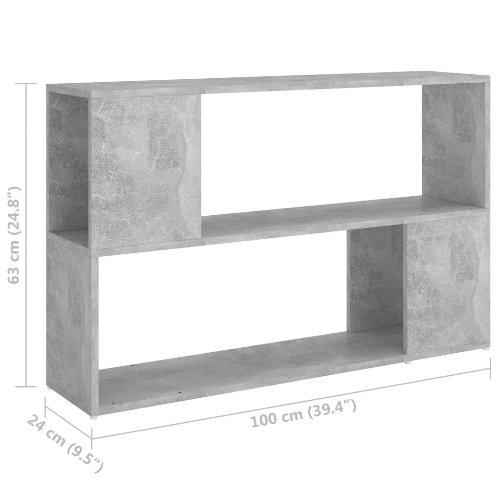 Libreria Grigio Cemento 100x24x63 cm in Truciolato 809174