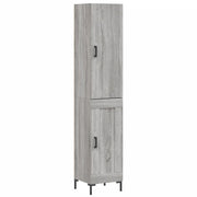 Credenza | Madia | Buffet da pranzo | Armadio da pranzo Grigio Sonoma 34,5x34x180 cm in Legno Multistrato