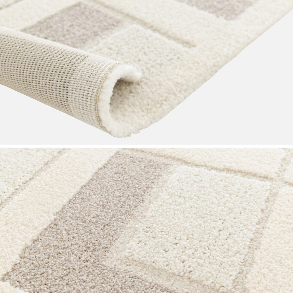 Tappeto da interno con motivi geometrici crema 120cm
