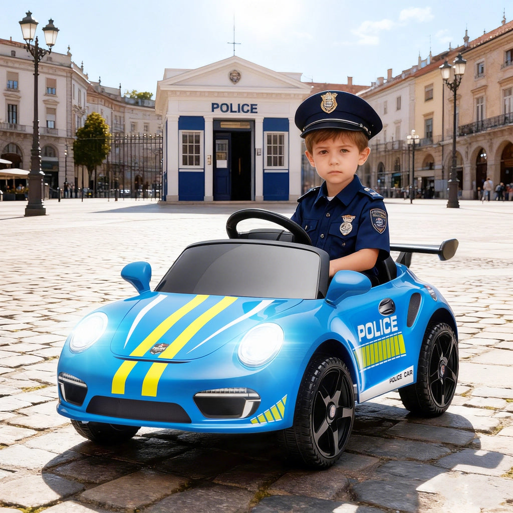 Auto Elettrica per Bambini con Telecomando e Sirena ¨C Minimal ¨C Blu
