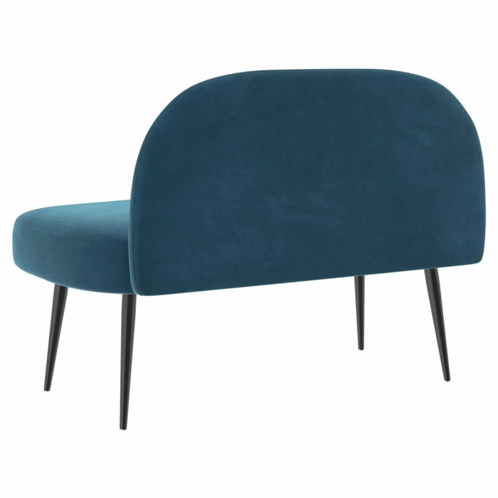 Panchina imbottita con schienale Blu 110 x 60 x 76 cm Velluto 42040794