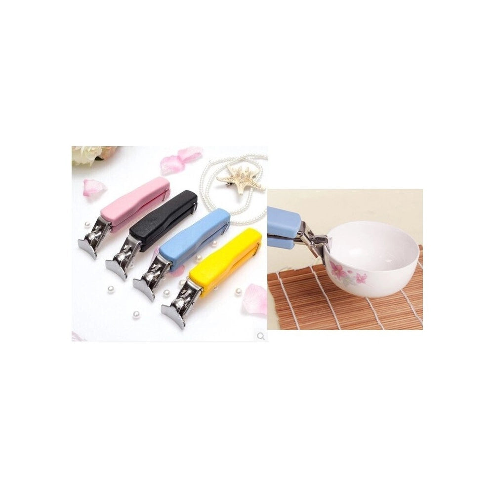 Trade Shop - Presine Presina Presa Antiscottatura Piatti Acciaio Inox Gomma Silicone Piatto Ciotola -