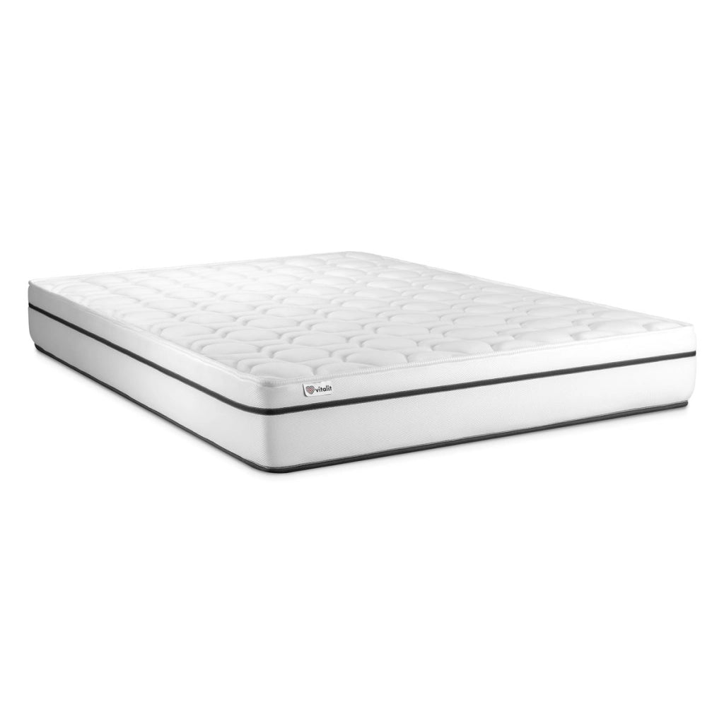 Pacchetto letto completo - Materasso 200x200cm + Box spring con doghe (kit) + 2 cuscini + Piumino - Vital Spa
