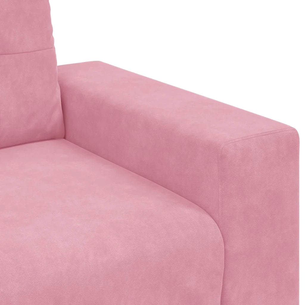 vidaXL Divano Divanetto Rosa 120 cm in Velluto